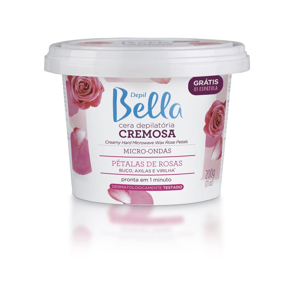 Cera Quente Depilatória Cremosa Para Micro-Ondas Pétalas De Rosas Depil Bella