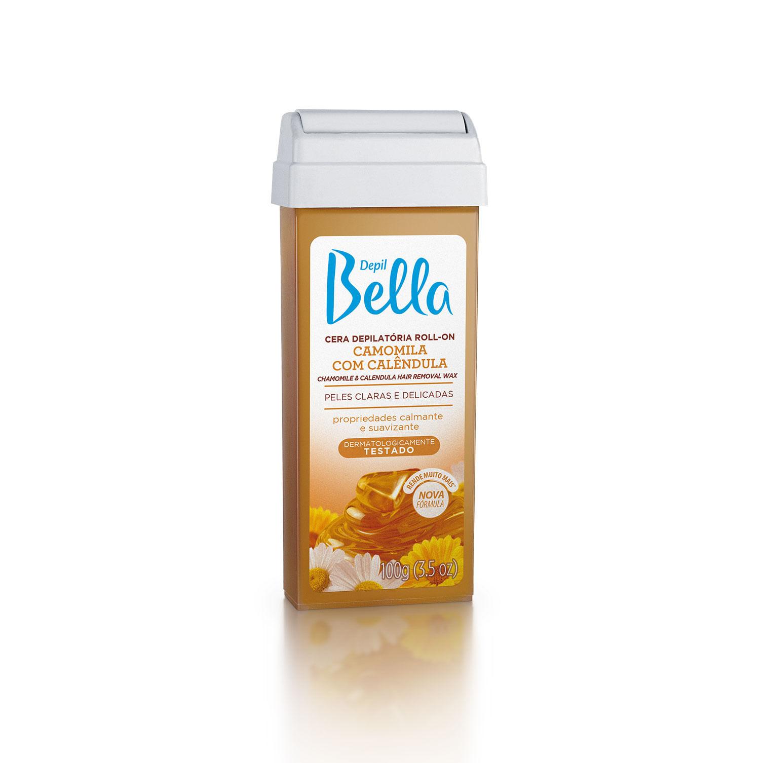 Refil Cera Depilatória Roll-On Camomila e Calêndula Depil Bella 100g