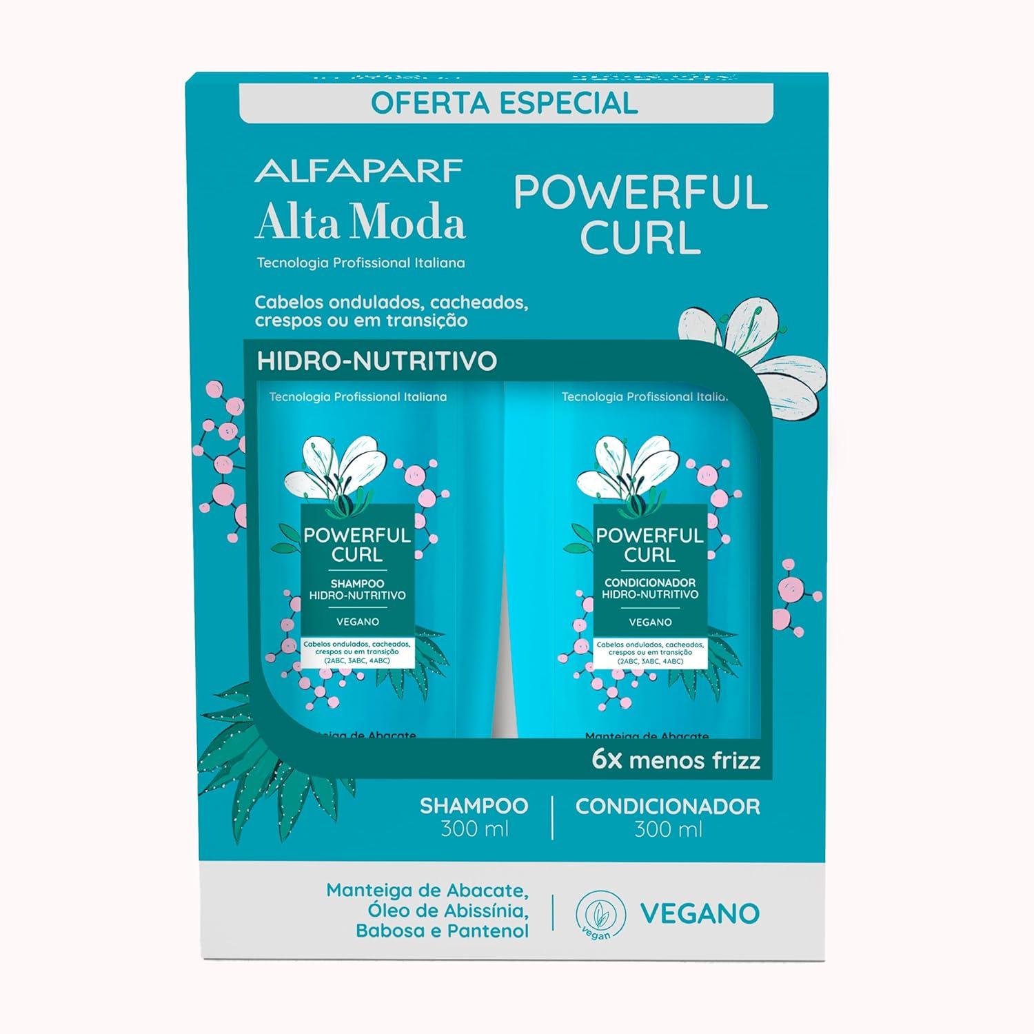 Kit Shampoo 300ml + Condicionador 300ml Powerful Curl Alfaparf Alta Moda