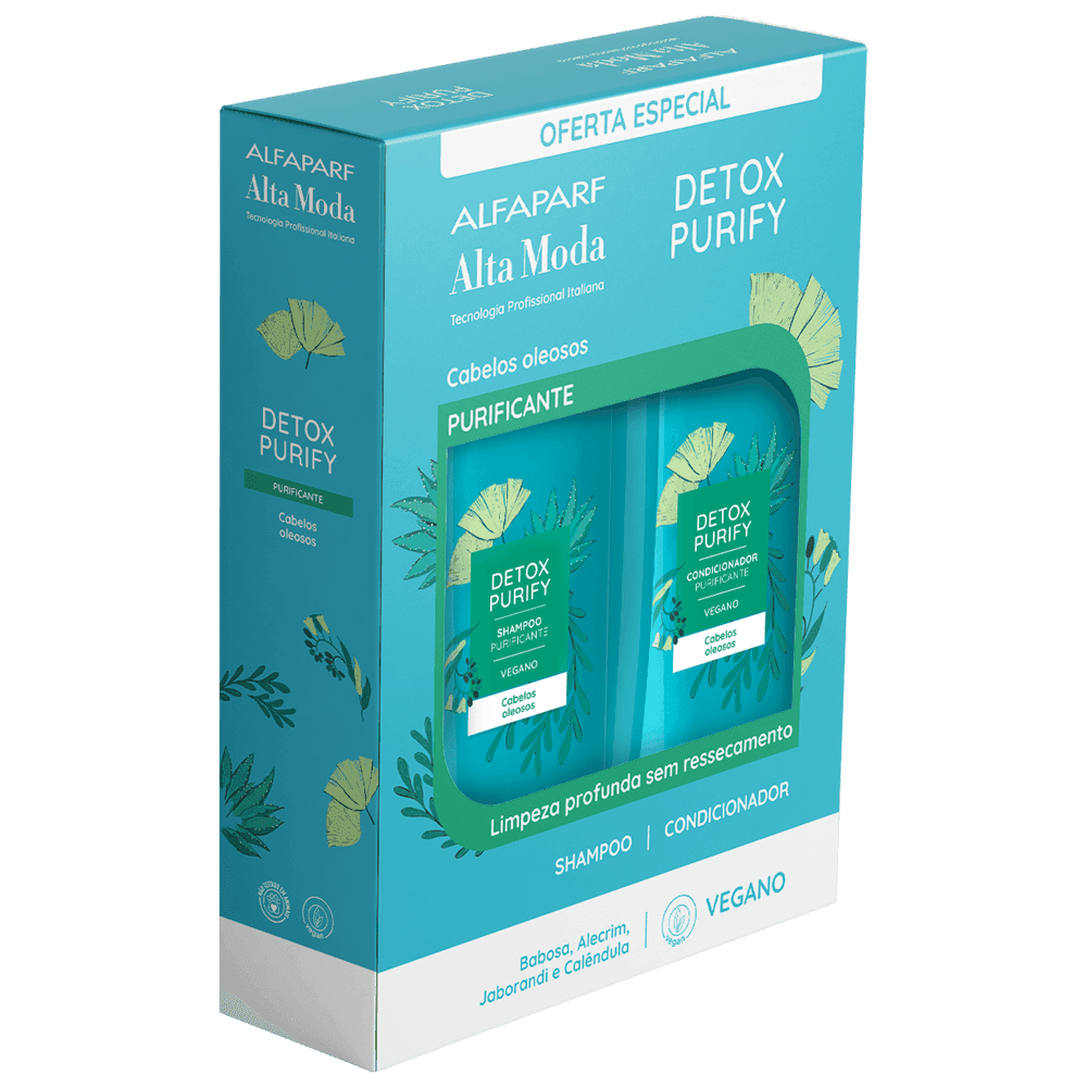 Kit Shampoo 300ml + Condicionador 300ml Detox Purify Alfaparf Alta Moda