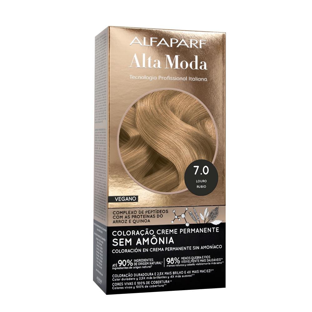 Coloração Creme Permanente Louro 7.0 Alfaparf Alta Moda 150g